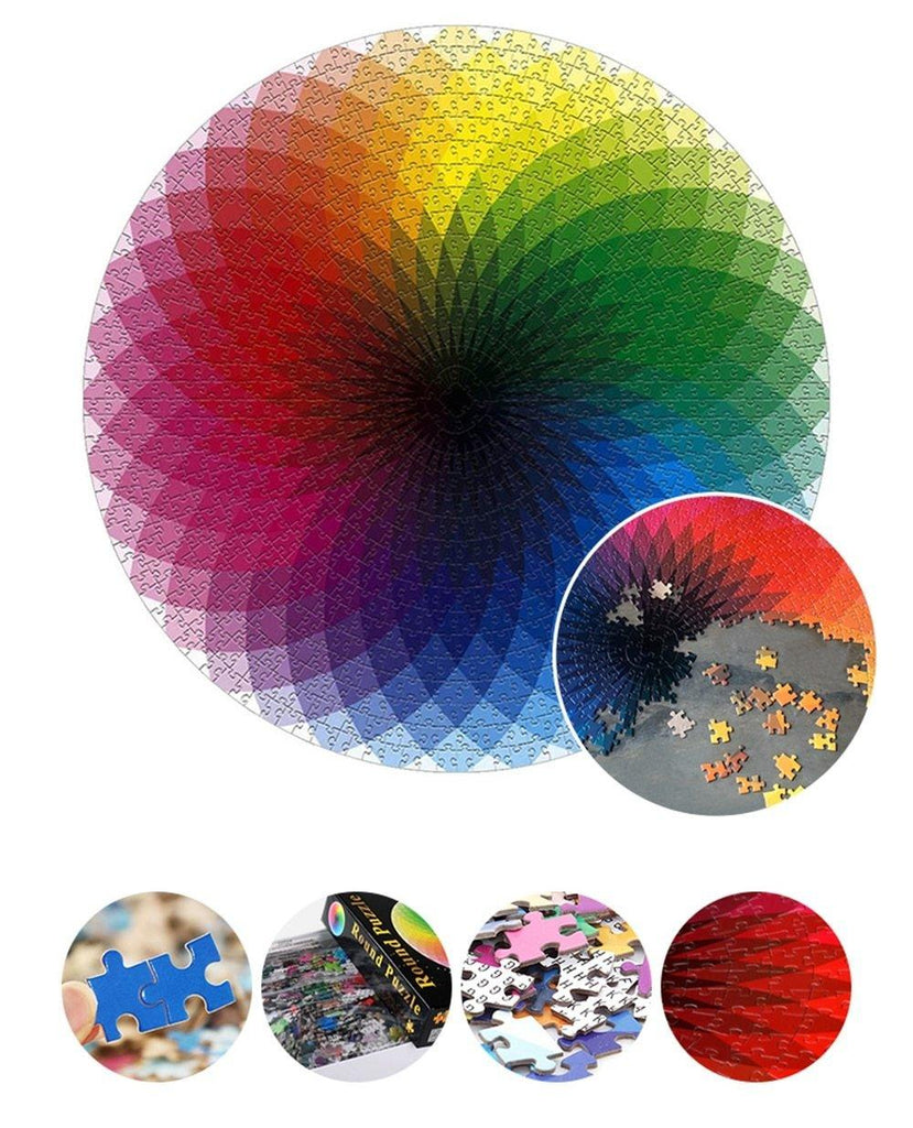 Round 1000 piece Jigsaw Puzzles - Praktical Toys Blazing with Colour Jigsaw Puzzles