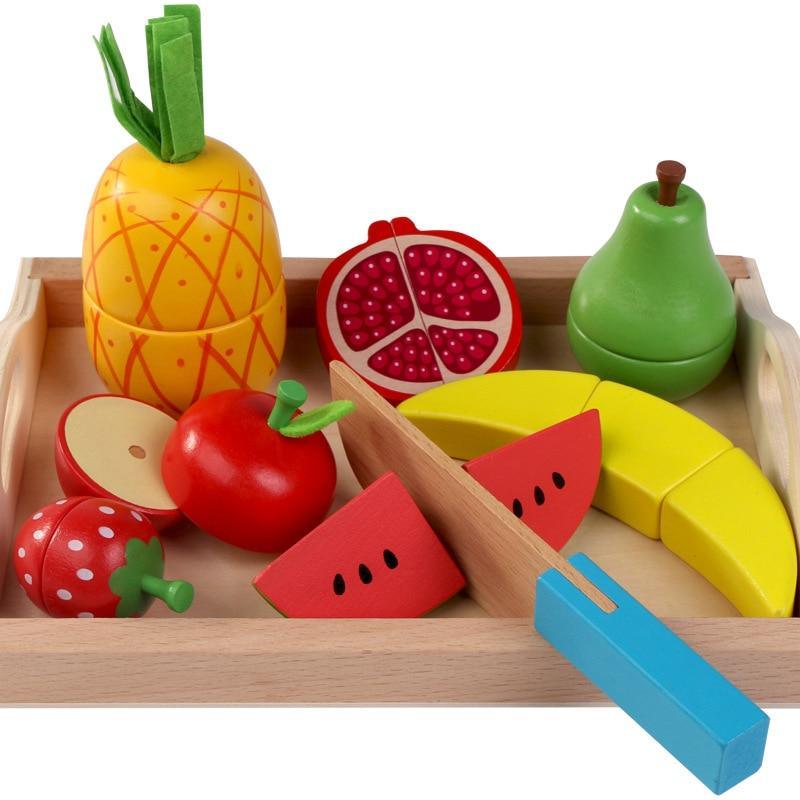 Magnetized Wooden Cutting Food Sets - Praktical Toys
