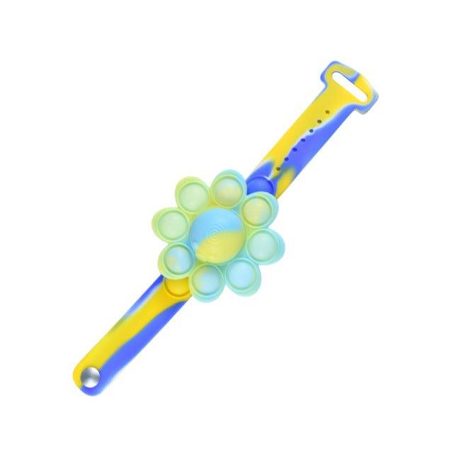 Spinning Light Up Pop Fidget Bracelet - Praktical ToysSpinning Light Up Pop Fidget Bracelet