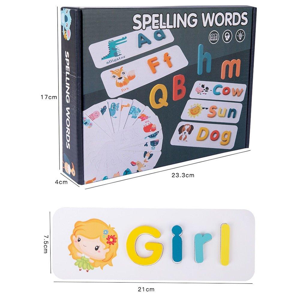 Wooden Alphabet Spelling Cards - Praktical ToysWooden Alphabet Spelling Cards